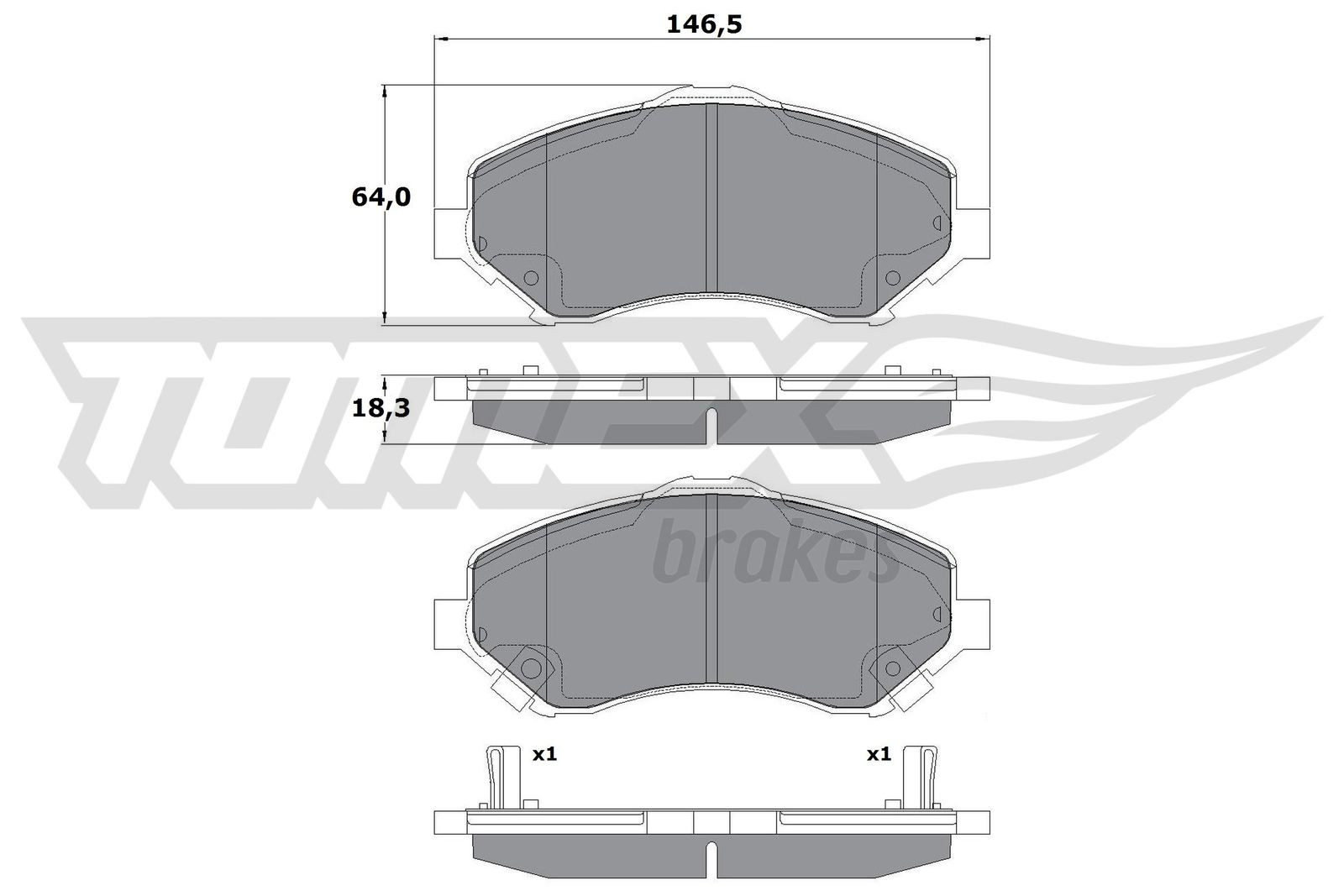 TOMEX Brakes Bremsbelagsatz, Scheibenbremse